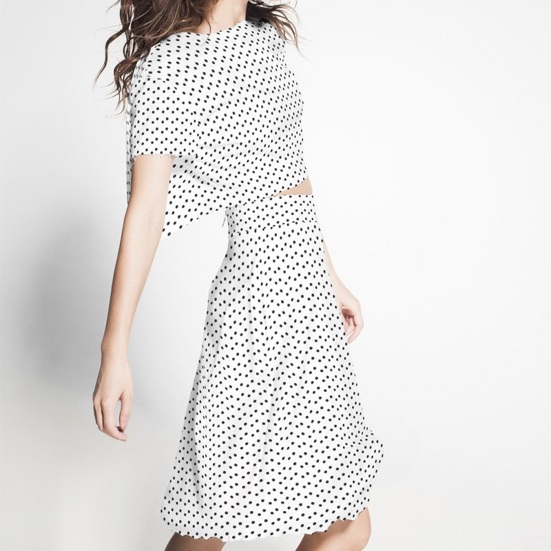 Satén Lunares Fondo Blanco - Ribes y Casals