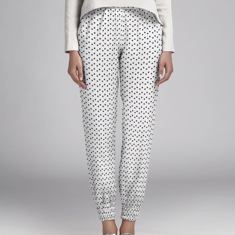 Satén Lunares Fondo Blanco - Ribes y Casals