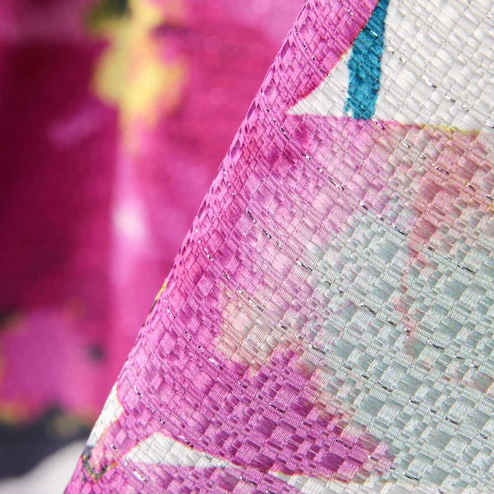 Satén Lúrex Floral Buganvilla - Ribes y Casals