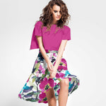 Satén Lúrex Floral Buganvilla - Ribes y Casals