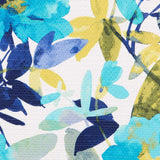 Satén Lúrex Floral Turquesa - Ribes y Casals