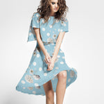 Satén Moda Biznaga Azul - Ribes y Casals