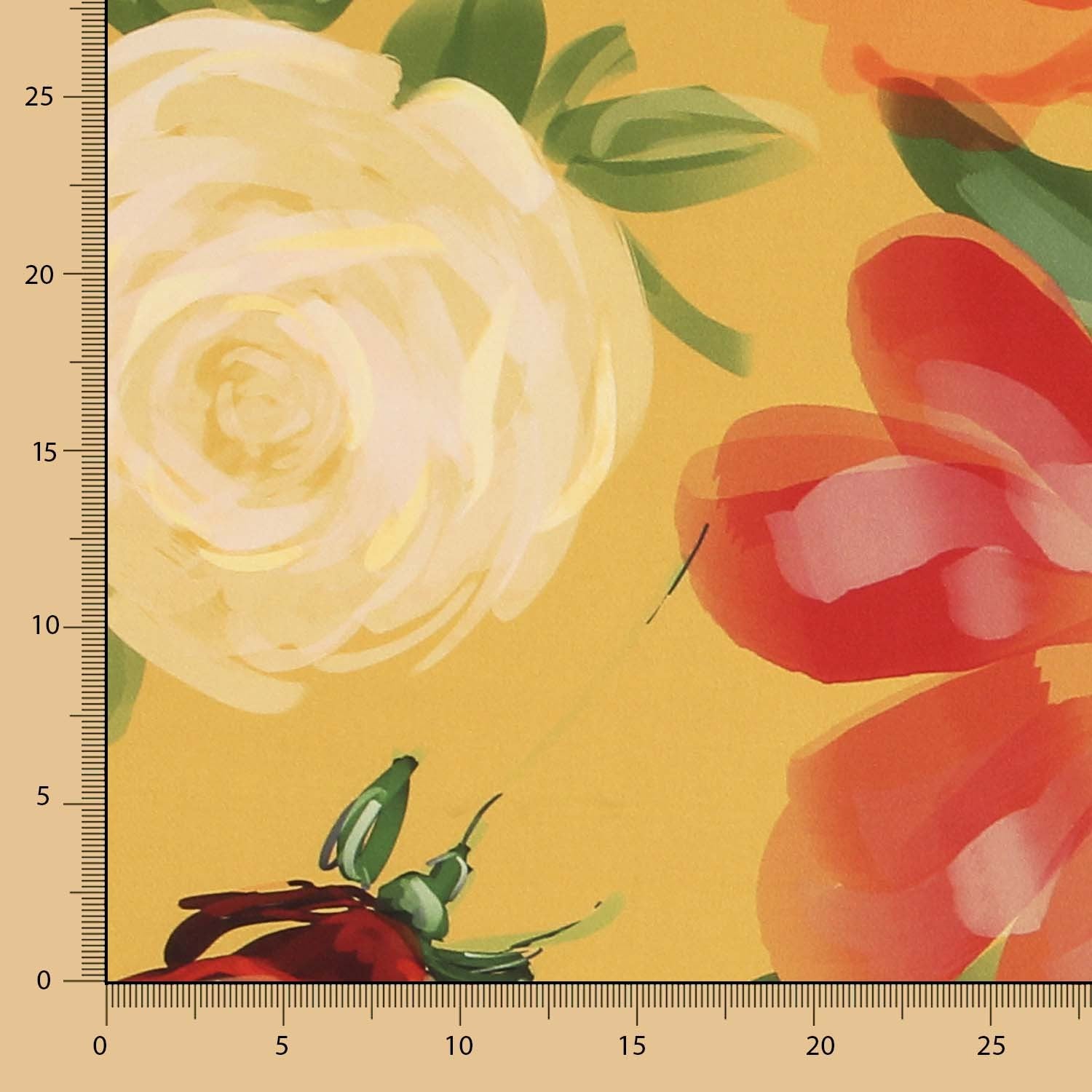 Satén Moda Floral Óleo Albero - Ribes y Casals