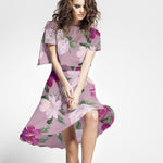 Satén Moda Floral Óleo Rosa - Ribes y Casals