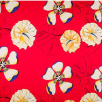 Satén Moda Hibiscus Roja - Ribes y Casals