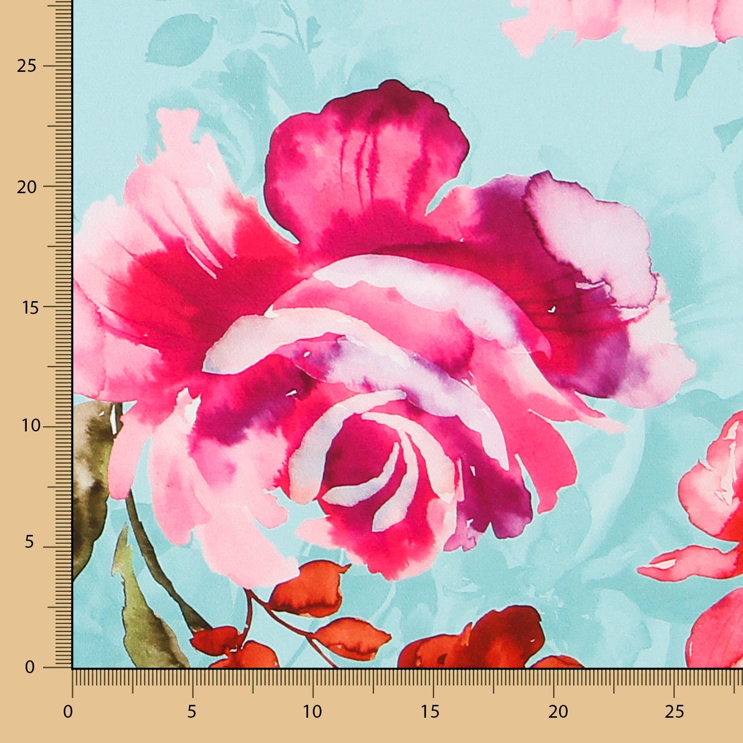 Satén Moda Ramilletes Verde - Ribes y Casals