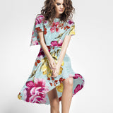 Satén Moda Ramilletes Verde - Ribes y Casals