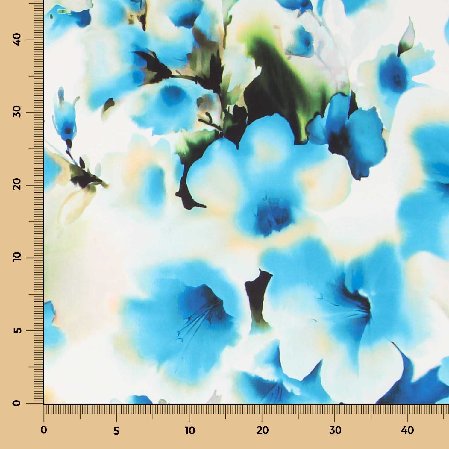 Satén Primavera Azul - Ribes y Casals