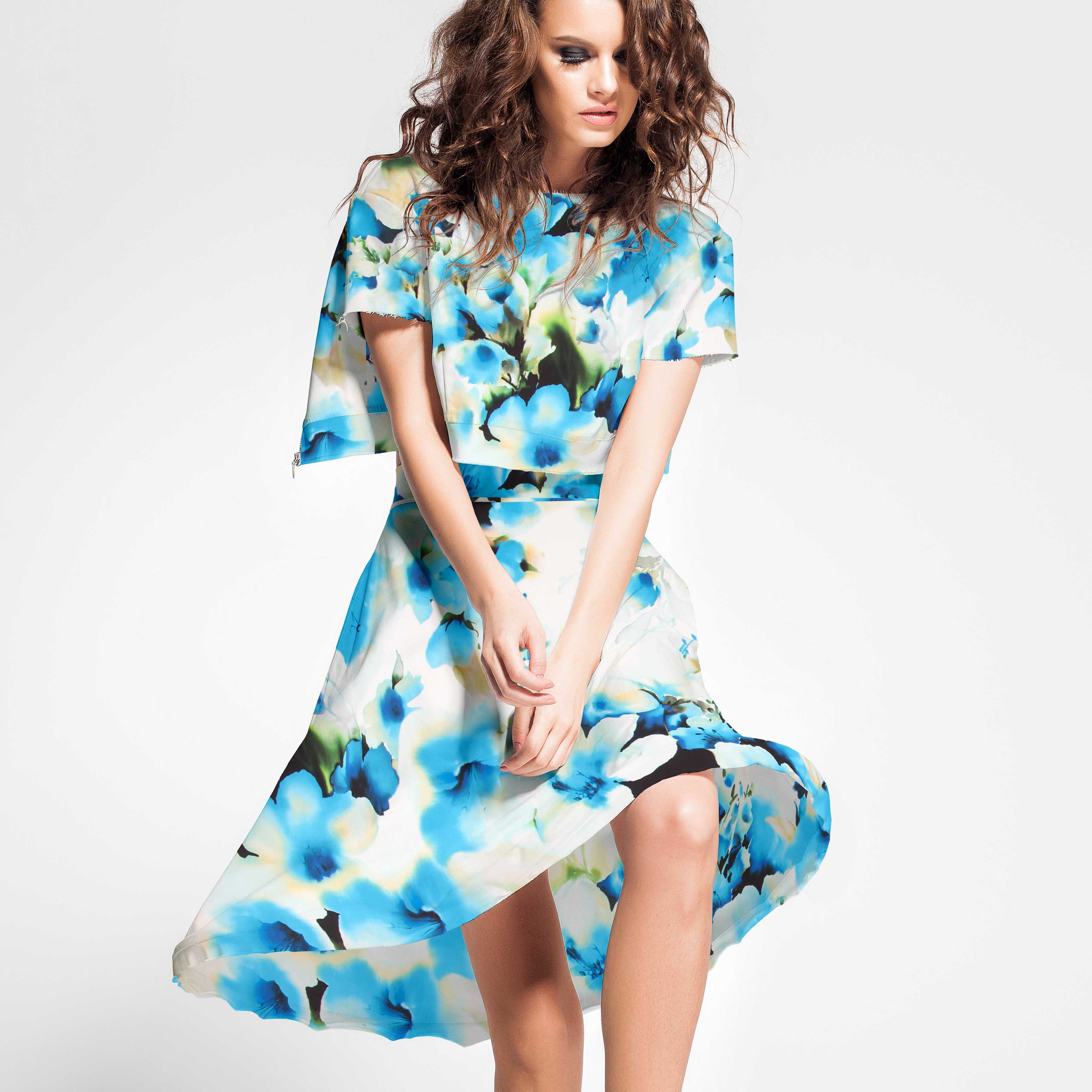 Satén Primavera Azul - Ribes y Casals