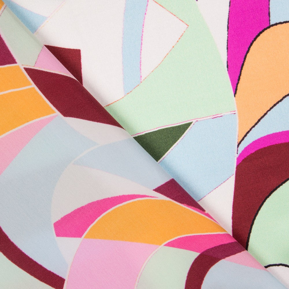 Satén Seda Italiana Abstracta Violeta - Ribes y Casals