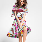 Satén Seda Italiana Abstracta Violeta - Ribes y Casals