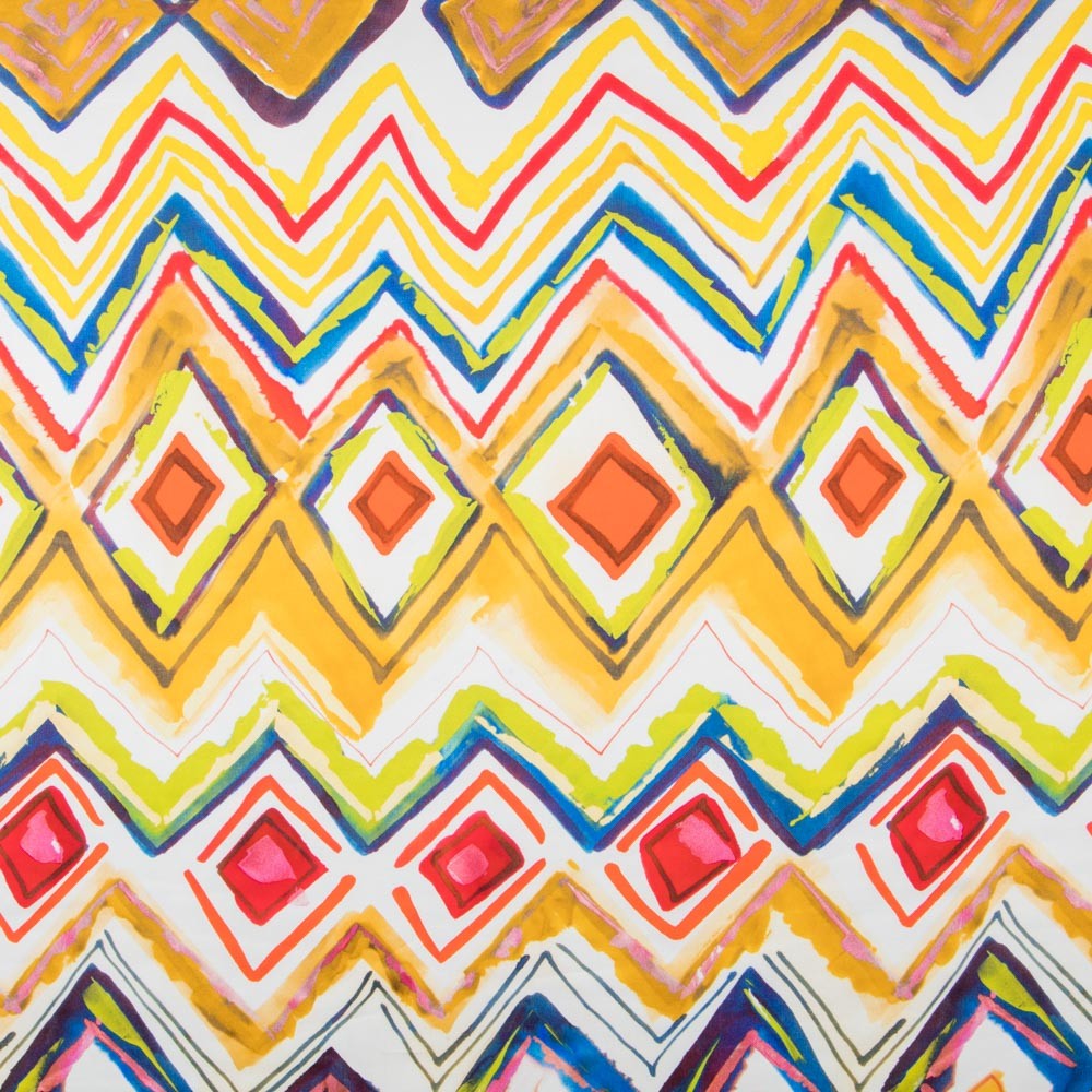 Satén Seda Italiana Étnico Amarillo - Ribes y Casals