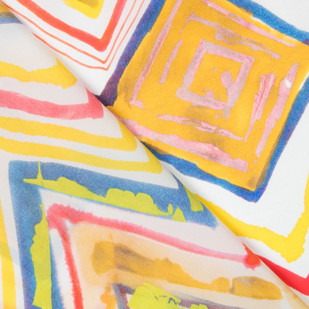 Satén Seda Italiana Étnico Amarillo - Ribes y Casals