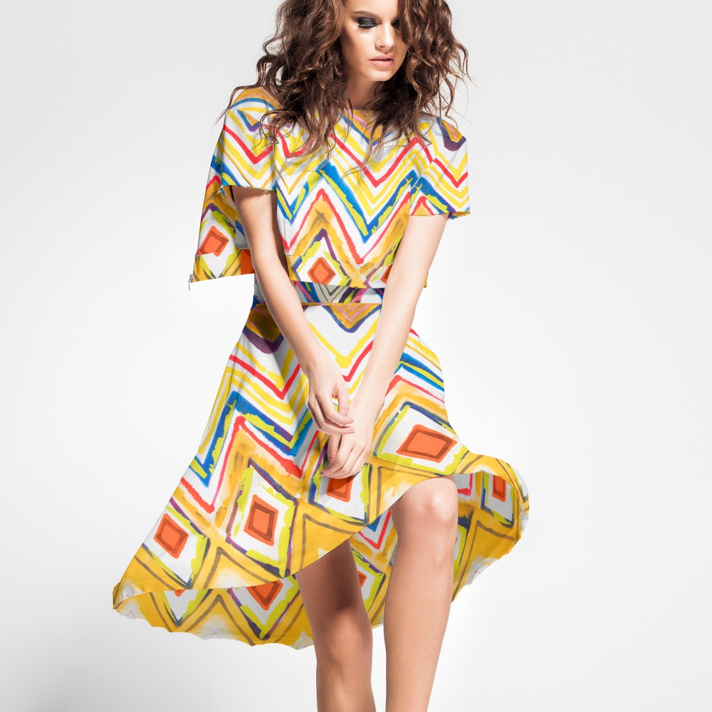 Satén Seda Italiana Étnico Amarillo - Ribes y Casals