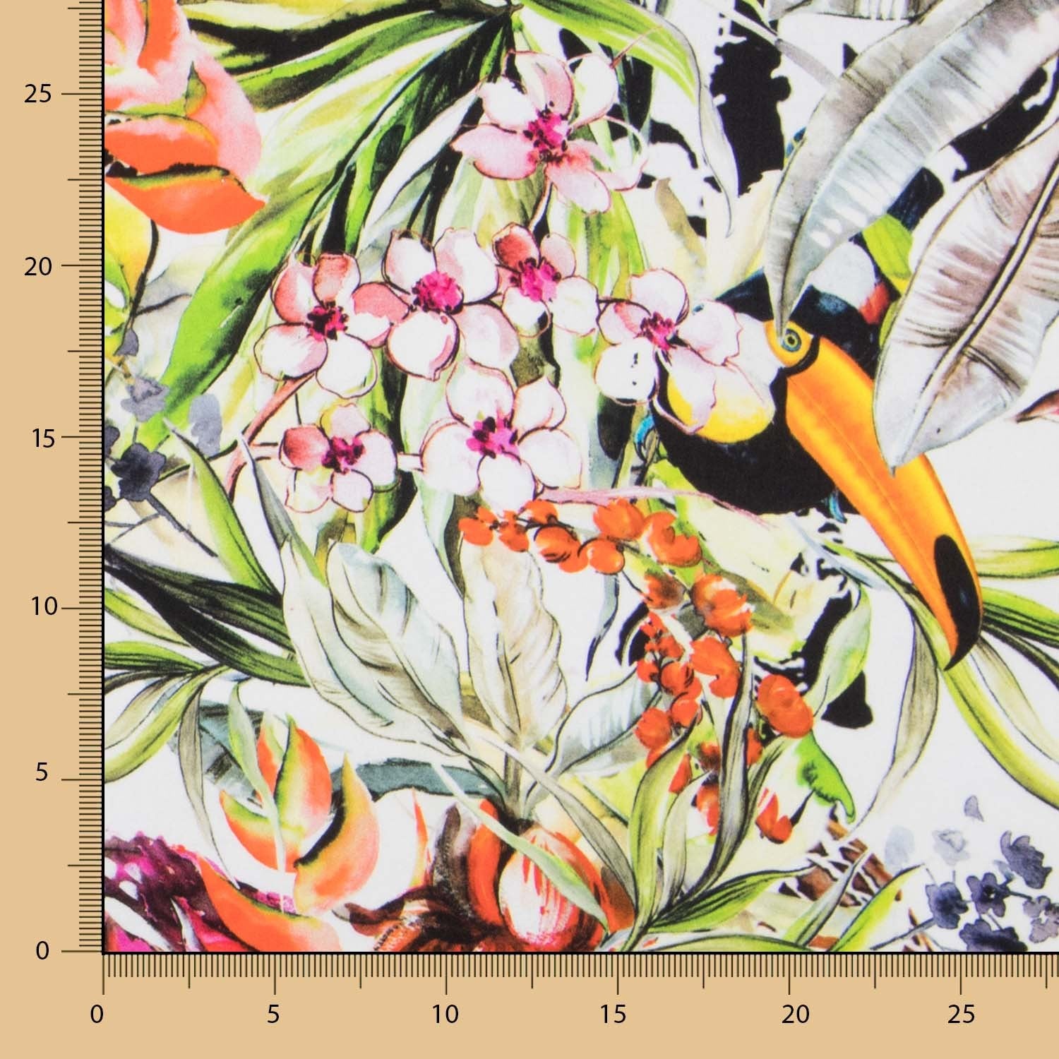 Satén Seda Italiana Floral Salvaje - Ribes y Casals