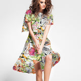 Satén Seda Italiana Floral Salvaje - Ribes y Casals