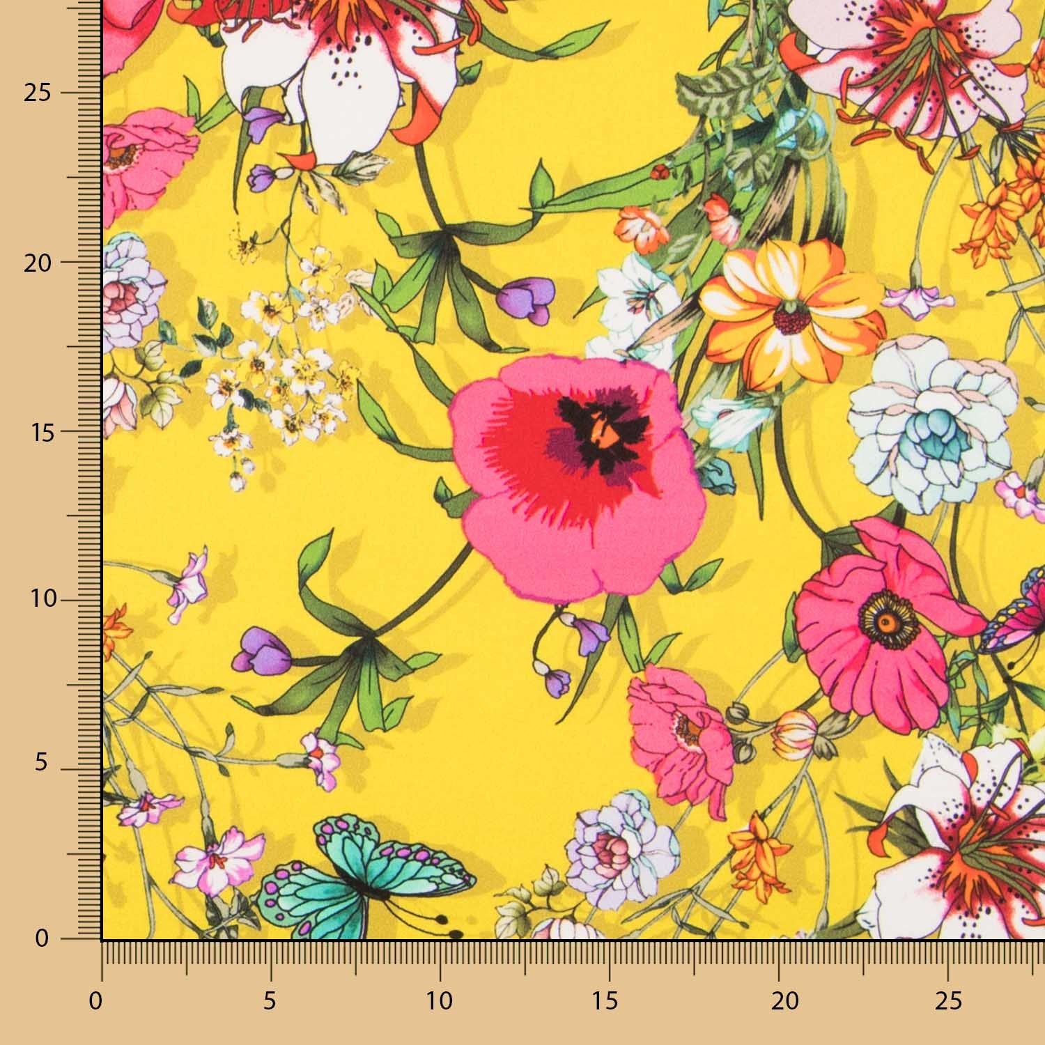 Satén Seda Italiana Tropical Amarillo - Ribes y Casals