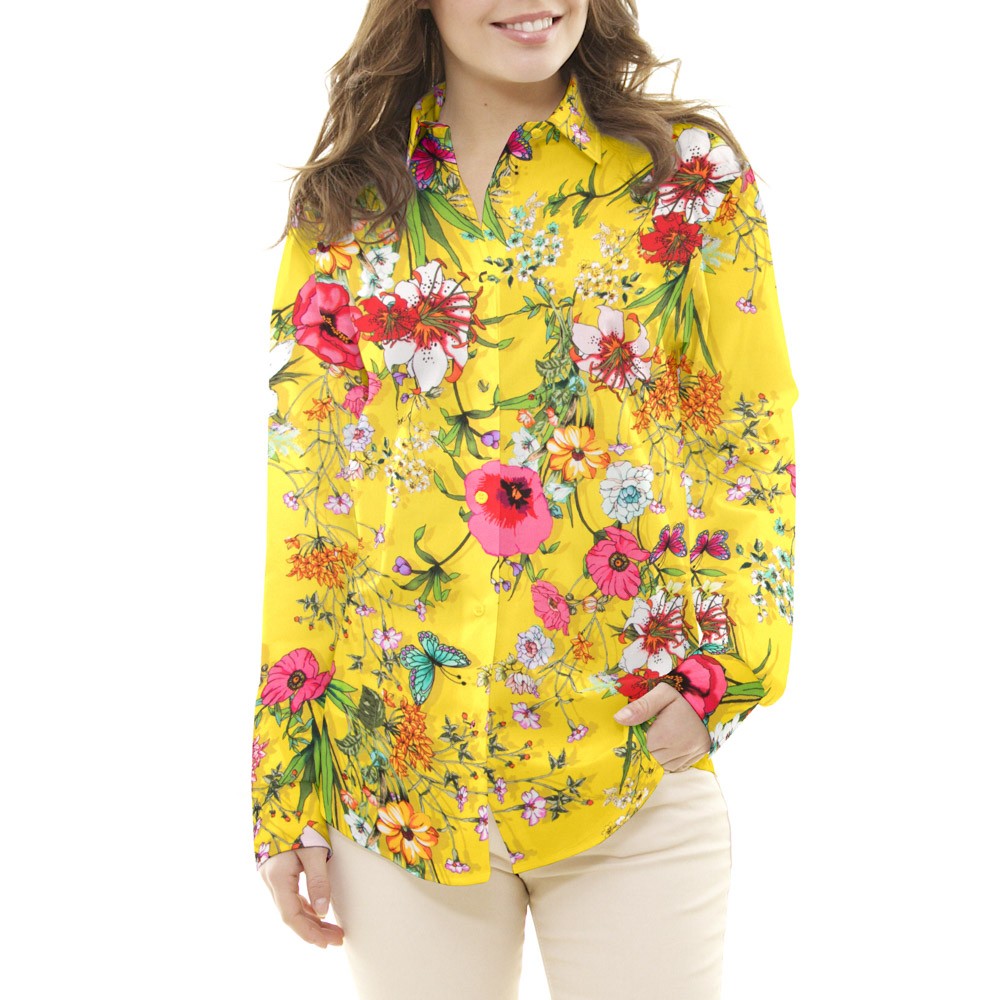 Satén Seda Italiana Tropical Amarillo - Ribes y Casals