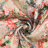 Satén Seda Plumeti Floral - Ribes y Casals