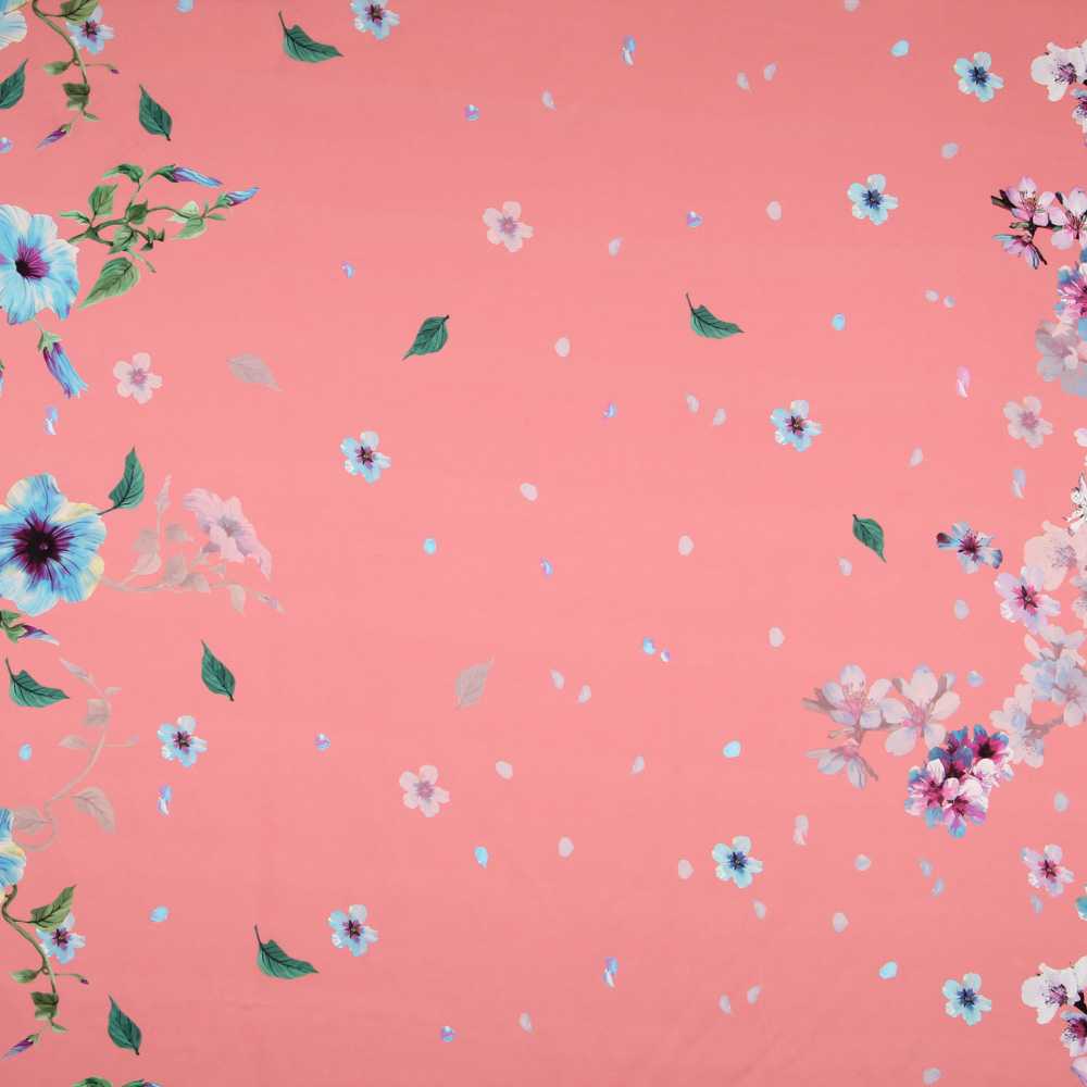 Satén Shanghái Coral - Ribes y Casals