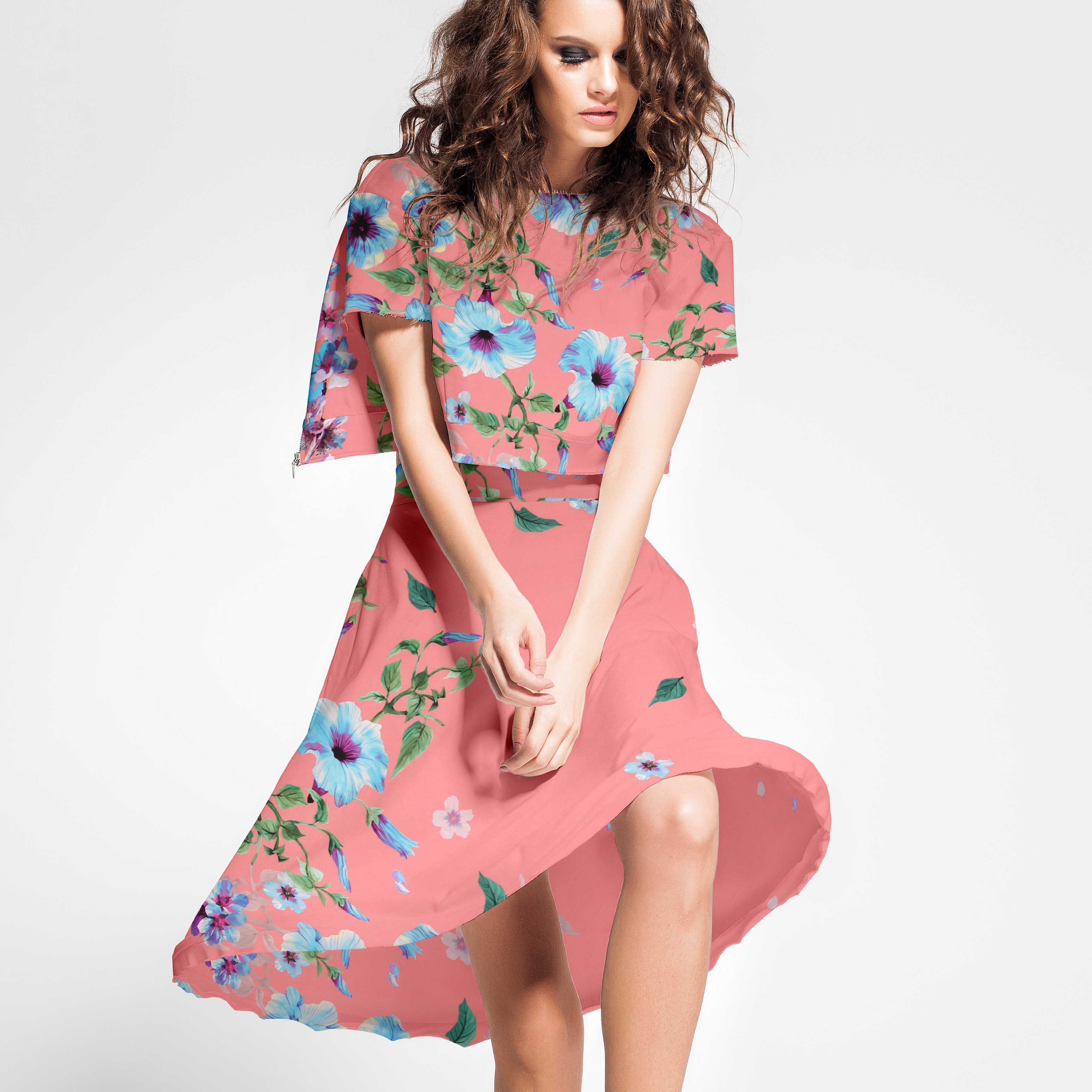 Satén Shanghái Coral - Ribes y Casals