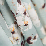 Satén Verde Agua Flor - Ribes y Casals