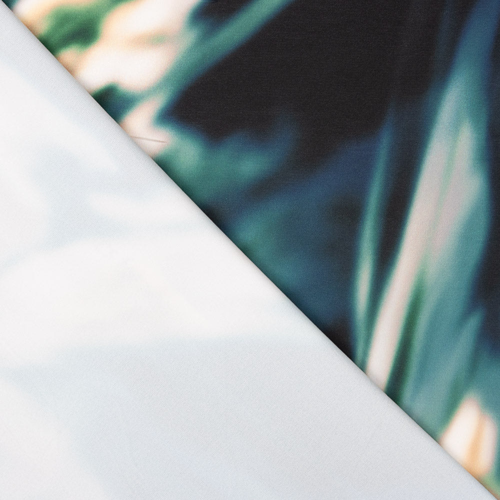 Satén Poliéster Degradé verde Oscuro - Ribes y Casals