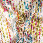 Satén Estampado Bayadera Verde - Ribes y Casals