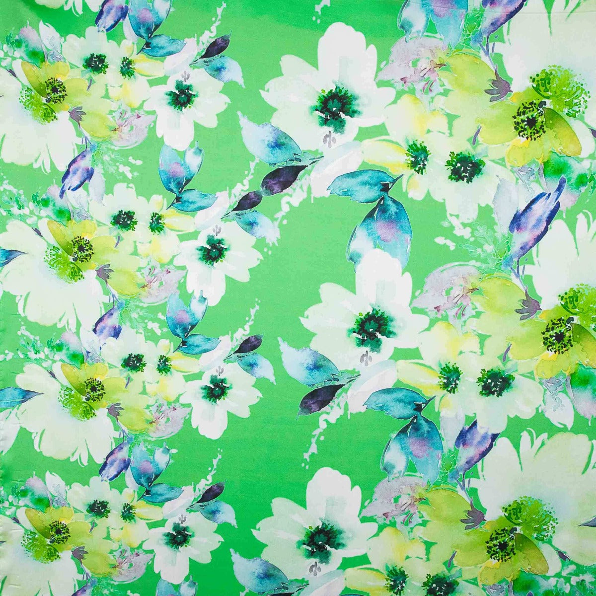 Satén Estampado Elonor Verdes - Ribes y Casals