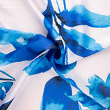 Satén Estampado Acuarela Azul - Ribes y Casals