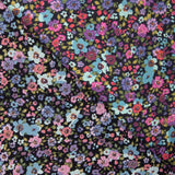 Satén Poliéster Estampado Multiflor Roja - Ribes y Casals