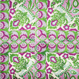 Retal Satén Geo Pai Pai Verde 120x145 cm. - Ribes y Casals