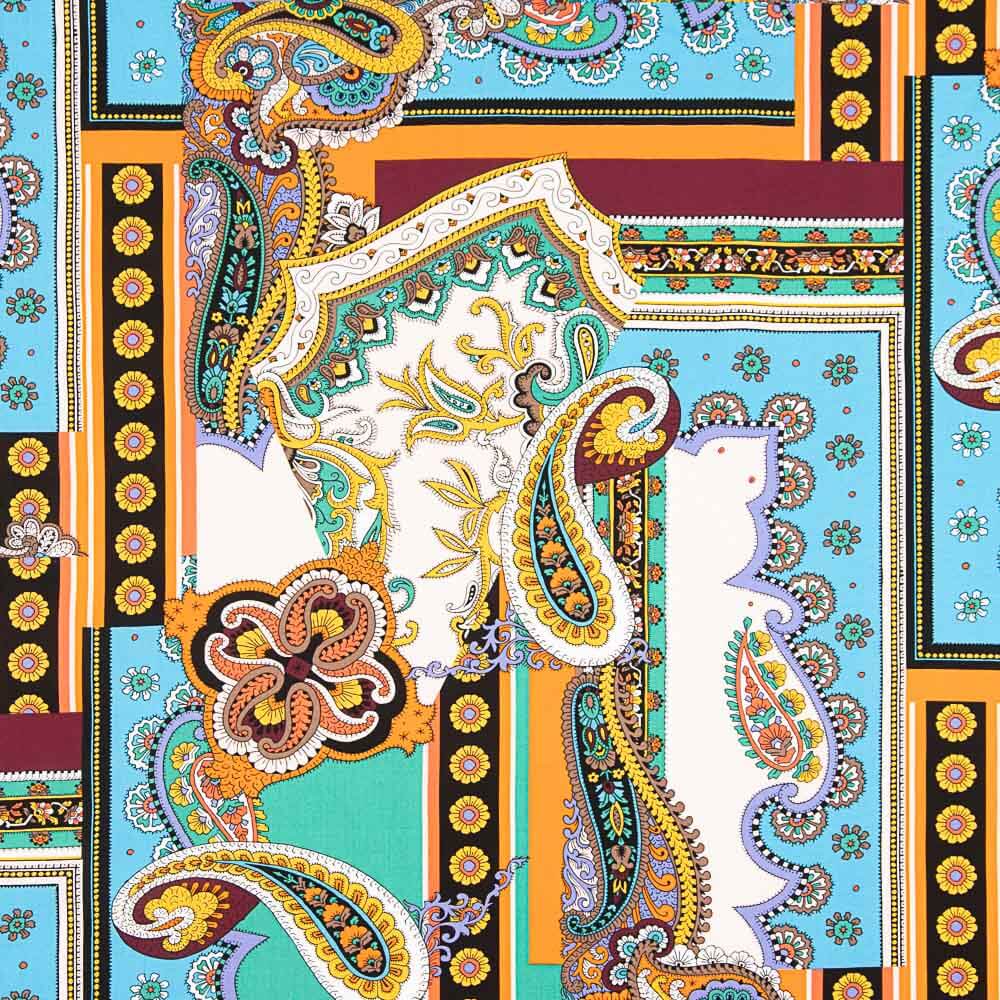 Popelín Viscosa Batik Rojo - Ribes y Casals