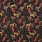 Satén Jacquard Leopardo Negro - Ribes y Casals