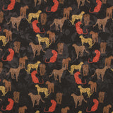 Satén Jacquard Leopardo Negro - Ribes y Casals