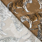 Satén Jacquard Tigre Moka - Ribes y Casals
