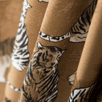 Satén Jacquard Tigre Moka - Ribes y Casals