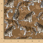 Satén Jacquard Tigre Moka - Ribes y Casals