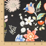 Satén Estampado Manila Negro - Ribes y Casals