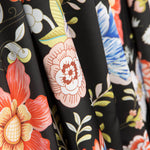 Satén Estampado Manila Negro - Ribes y Casals