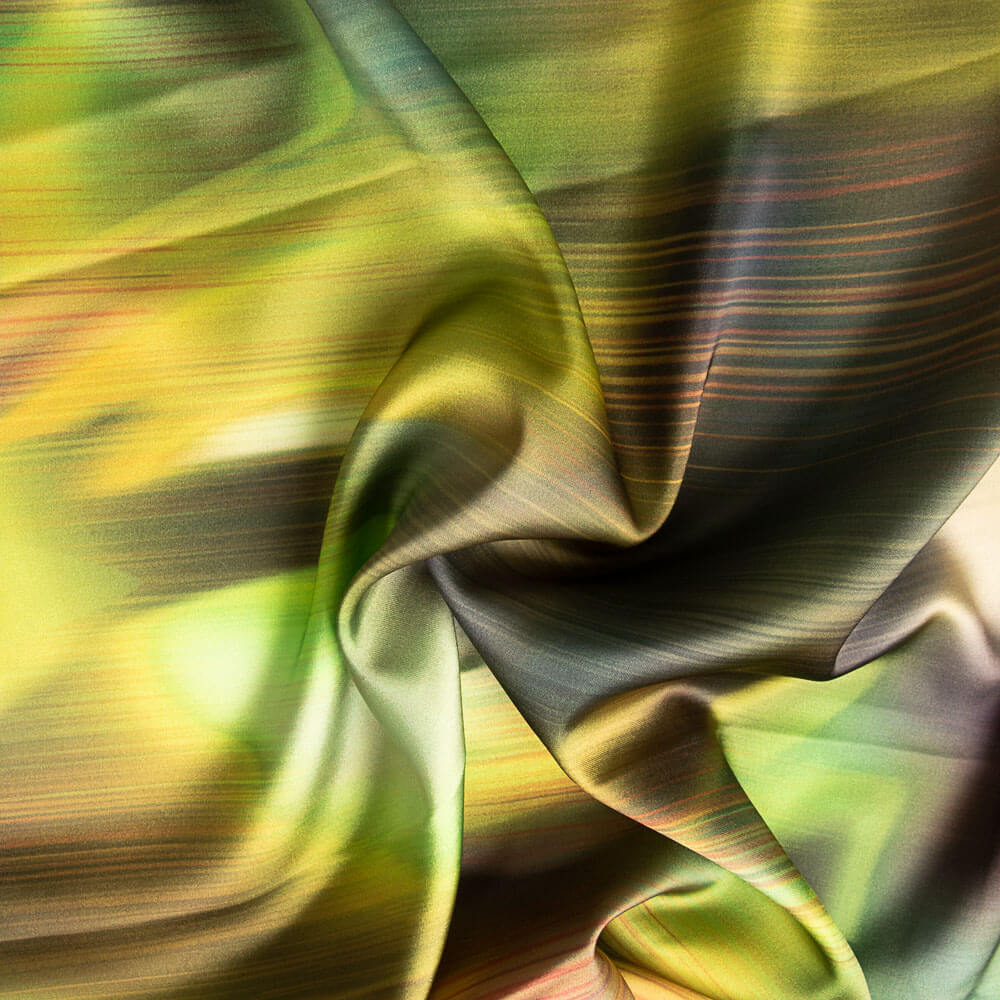 Satén Spandex Difuminado Lima - Ribes y Casals
