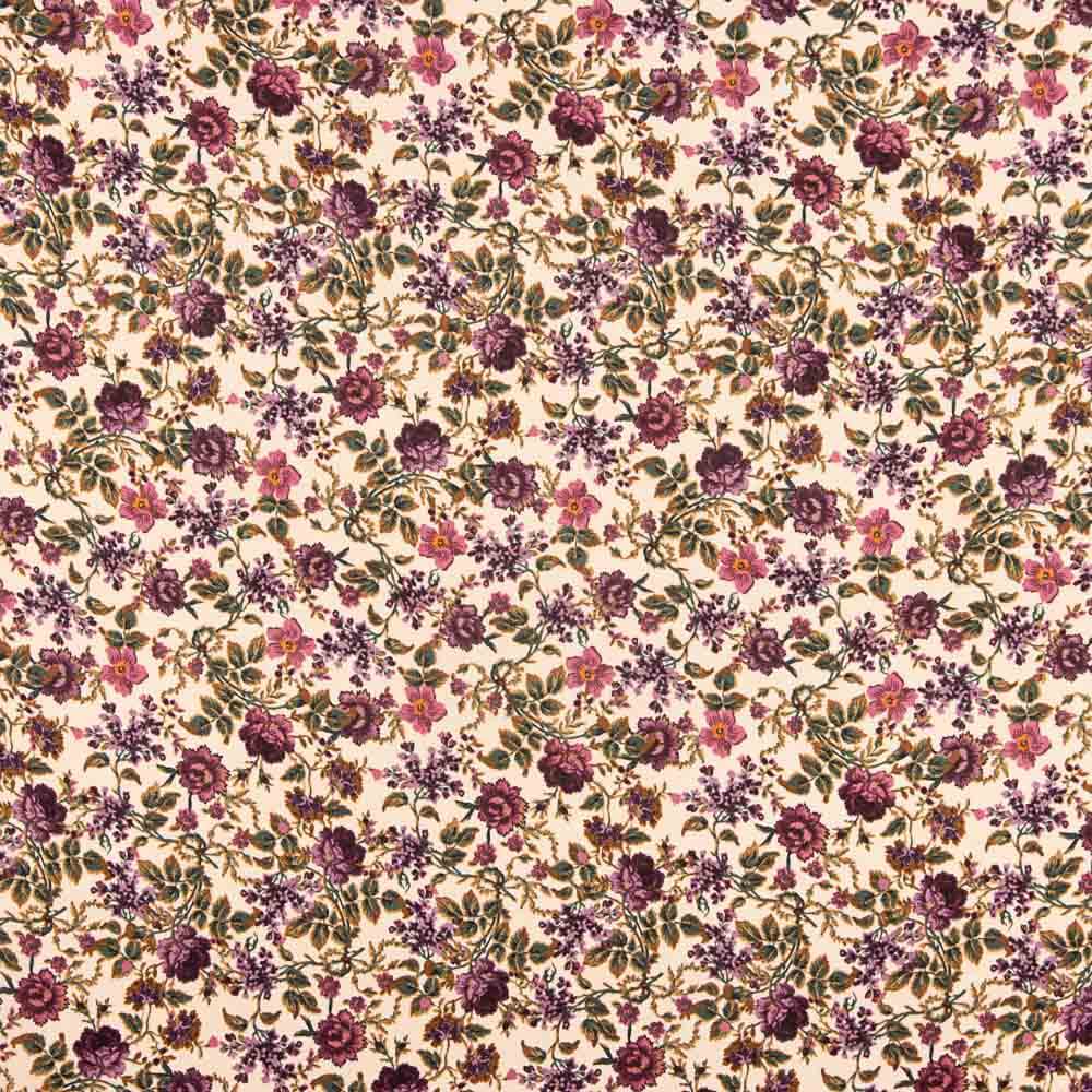 Satén Piel de Melocotón Floral - Ribes y Casals