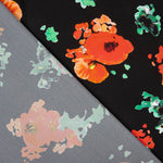 Satén Poliéster Amapolas Rojas - Ribes y Casals