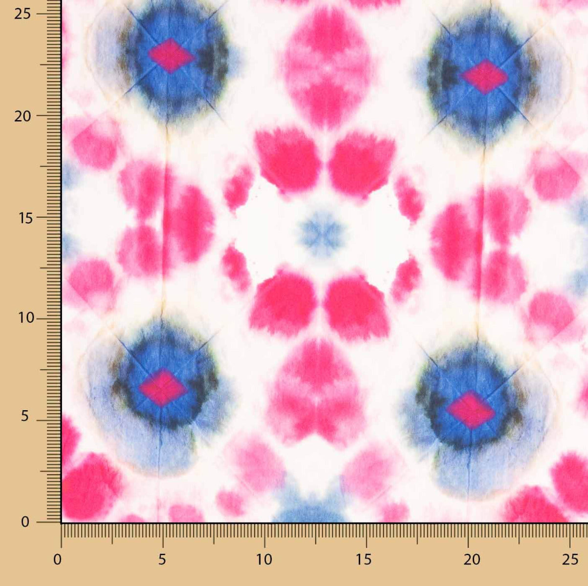 Satén Tie Dye Fresa - Ribes y Casals