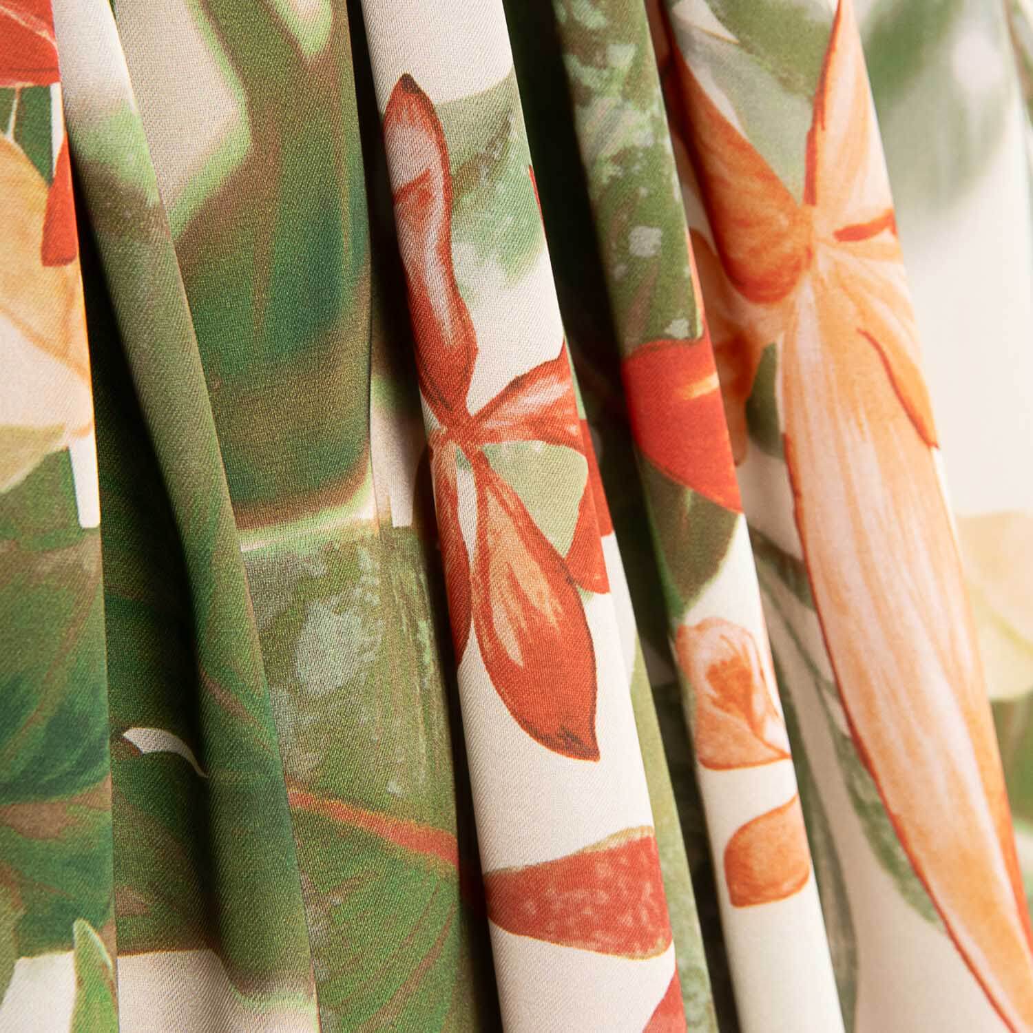 Satén Poliéster Estampada Orquídeas Tropicales - Ribes y Casals