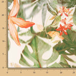 Satén Poliéster Estampada Orquídeas Tropicales - Ribes y Casals