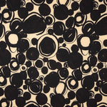Twill Poliéster Círculos Negro - Ribes y Casals