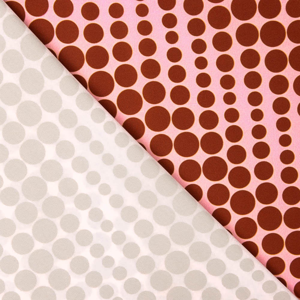 Twill Poliéster Lunares Rosa - Ribes y Casals