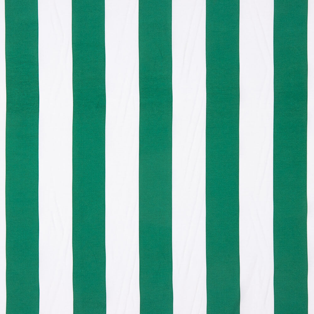 Twill Rayón Rayas Verdes Maxi - Ribes y Casals