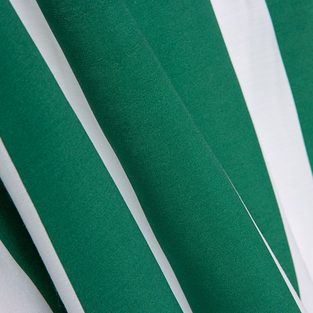 Twill Rayón Rayas Verdes Maxi - Ribes y Casals